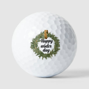 Happy Winter Day Golfball