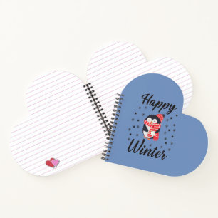 Happy Winter, Niedlicher Pinguin Notizbuch
