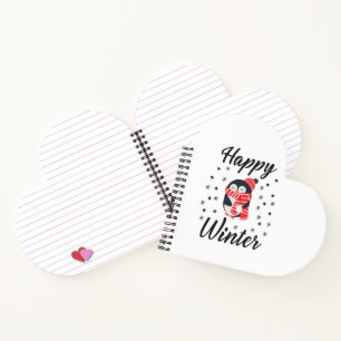 Happy Winter, Niedlicher Pinguin Notizbuch