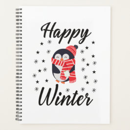 Happy Winter, Niedlicher Pinguin Planer