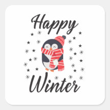 Happy Winter, Niedlicher Pinguin