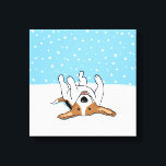 Happy Winter Snow Beagle - Niedlicher Hund Cartoon Leinwanddruck<br><div class="desc">Glücklicher Beagle rollt im Winterschnee. Eine coole Leinwand für Hundefreunde. Besuchen Sie Jenn's Doodle World für weitere Produkte mit diesem Hund.</div>