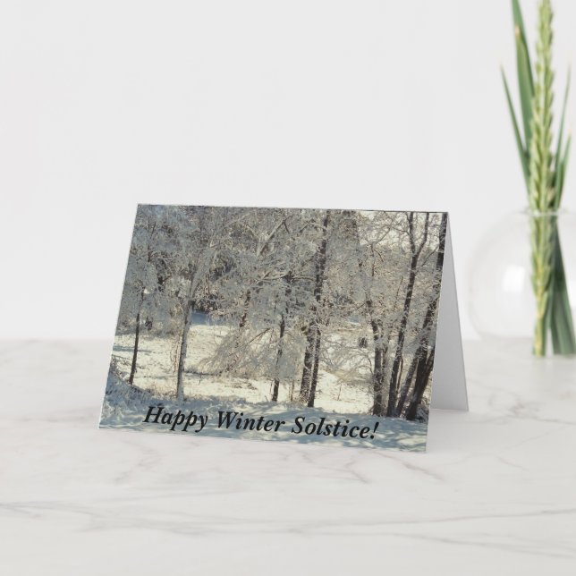 Happy Winter Solstice Feiertagskarte (Vorderseite)