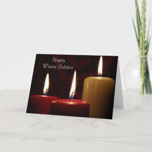 Happy Winter Solstice Kerzen Karte