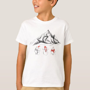 Happy Winter Sport Snowman Ski Snowboard T-Shirt