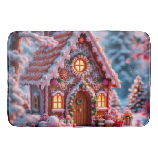 Happy winter with Christmas  Badematte (Vorderseite)
