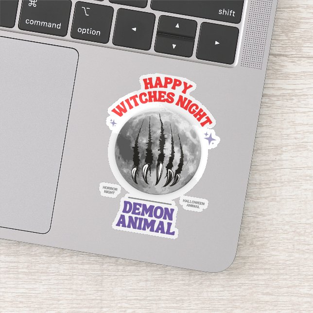 happy witches night demon animal aufkleber (Detail)