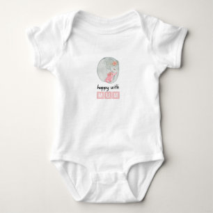 Happy with Mum Baby Design Strampler