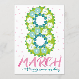 Happy Women Day 8 März Einladung