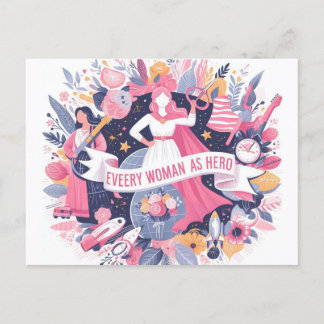 Happy Women's Day 2024 Postkarte