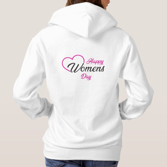  happy women's day 2026 hoodies celebration (Rückseite)