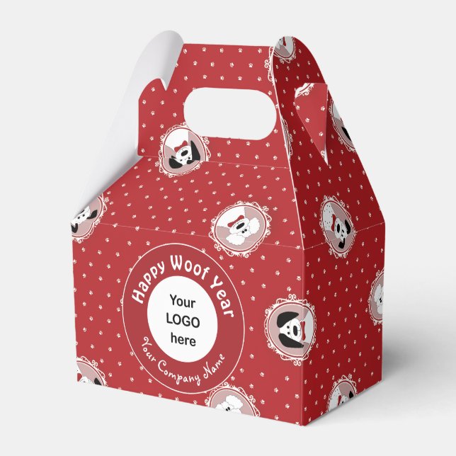 "Happy Woof Year" Business Christmas Fevor Box Geschenkschachtel (Vorderseite)