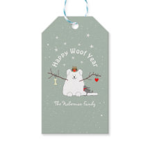 "Happy Woof Year"-Schneekatze