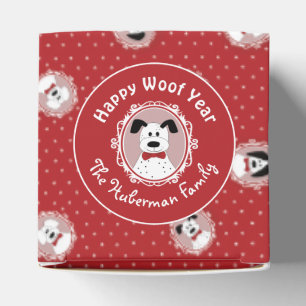 Happy Woof Year's Dalmatiner Weihnachten Geschenkschachtel