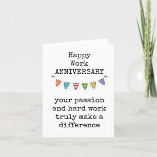 Happy Work Anniversary Card Dankeskarte