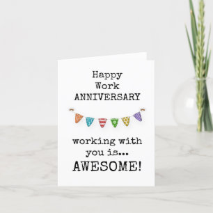 Happy Work Anniversary Card Dankeskarte