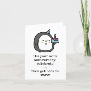Happy Work Anniversary Card, Funny Dankeskarte