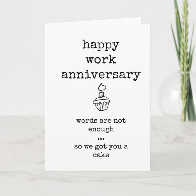 Happy Work Anniversary, Coworker Card Karte (Vorderseite)
