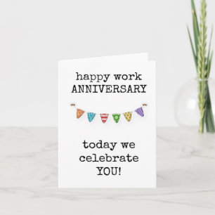 Happy Work Jubiläum, Heute feiern wir Sie Karte