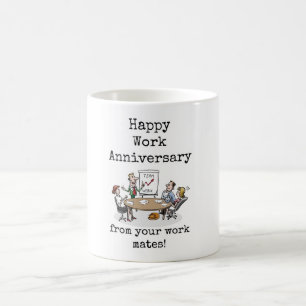 Happy Work Jubiläum von Ihrer Arbeit Mates Tasse