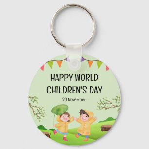 Happy World Children's Day 20 November Schlüsselanhänger