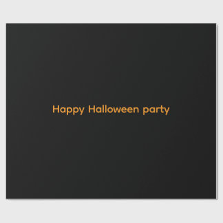 Happy Wrapping Paper Halloween party  Geschenkpapier