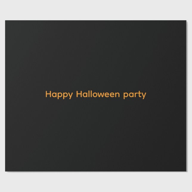 Happy Wrapping Paper Halloween party  Geschenkpapier (Flach)