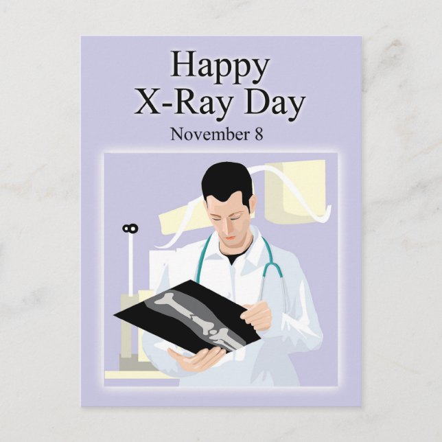 Happy X-Ray Day 8. November Postkarte (Vorderseite)