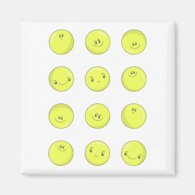Happy Yellow Balls Magnet (Vorne)