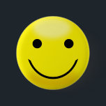 Happy Yellow Face Button<br><div class="desc">This is Happy Yellow Face for special party to wear this button.</div>