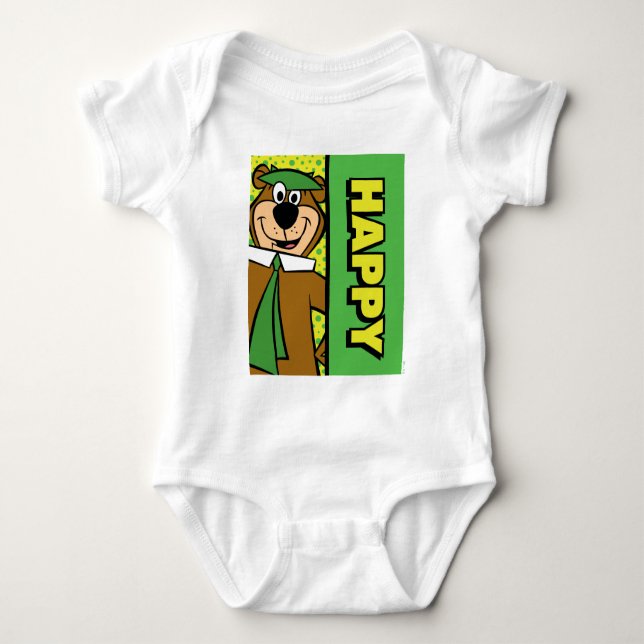 Happy Yogi Bear Baby Strampler (Vorderseite)
