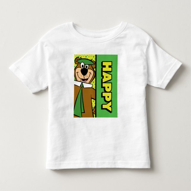 Happy Yogi Bear Kleinkind T-shirt (Vorderseite)
