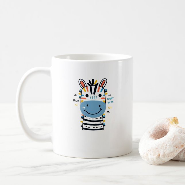 Happy Zebra Kaffeetasse (Mit Donut)
