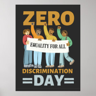Happy Zero Discrimination Day, Gender Equality Poster