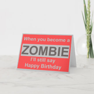 Happy Zombie Birthday Karte