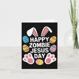 Happy Zombie Jesus Day Oster Zombie Karte