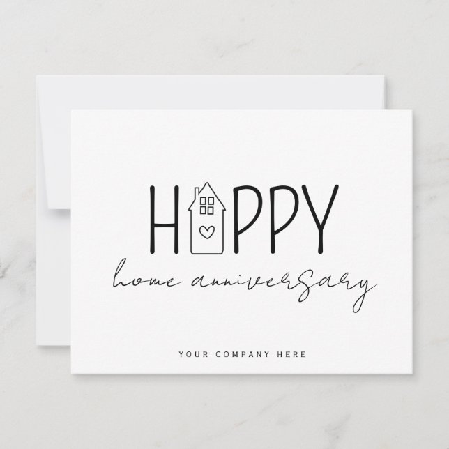 Happy Zuhause Anniversary Real Anwesen Card Karte (Vorderseite)