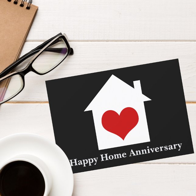 Happy Zuhause Anniversary Real Anwesen House Herz Karte (Von Creator hochgeladen)
