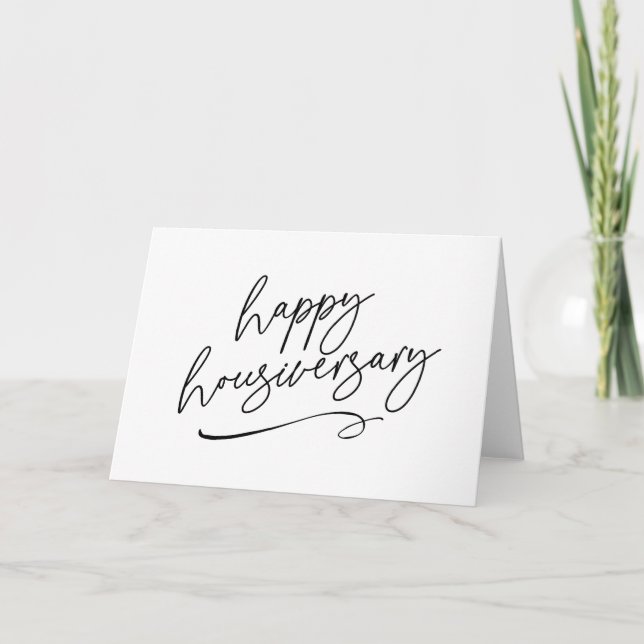Happy Zuhause Anniversary Real Anwesen Script Dankeskarte (Vorderseite)