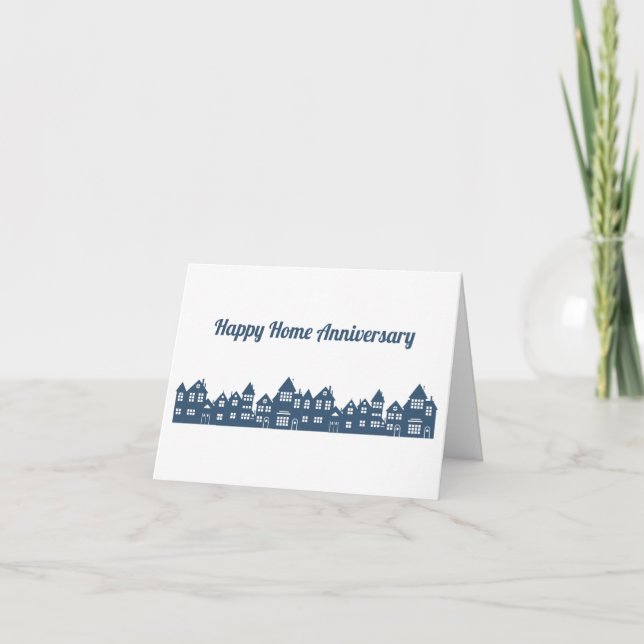 Happy Zuhause Anniversary Realtor Card Dankeskarte (Vorderseite)