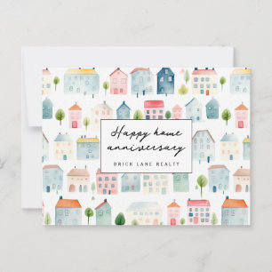 Happy Zuhause Anniversary Realty Postcard Postkarte