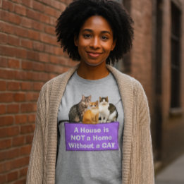 Happy Zuhause / Cat Lover Personalisierter T - Shi Tri-Blend Shirt