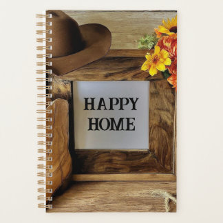 Happy Zuhause Cowgirl Cowboy Style mit Cowboy Boot Planer