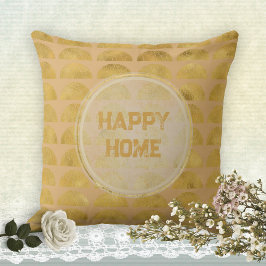 HAPPY ZUHAUSE Golden Grunge Elegant Stilvoll Kissen