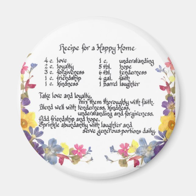 Happy Zuhause Recipe Magnet (Vorne)