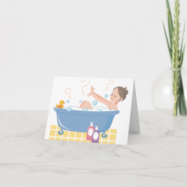 Happy Zuhause Wellness-Center Day - Frau in der Ba Karte (Vorderseite)