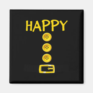 Happy Zwarf Halloween Kostümfarbe passt glücklich Magnet