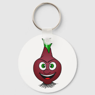 Happy Zwiebel Vegane Pflanzensammlung Schlüsselanhänger