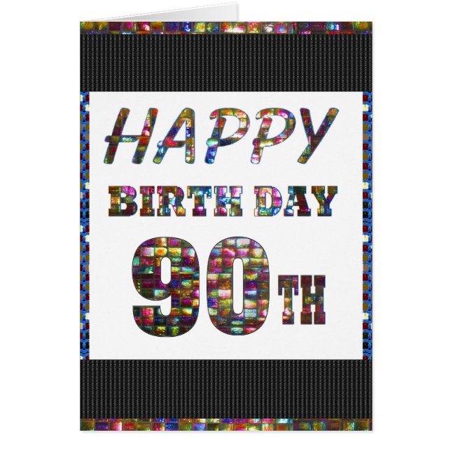 happybirthday alles Gute zum Geburtstag 90 90. (Vorne)