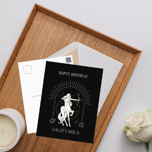 HappyBirthday Mystic Sagittarius Zodiac Postkarte